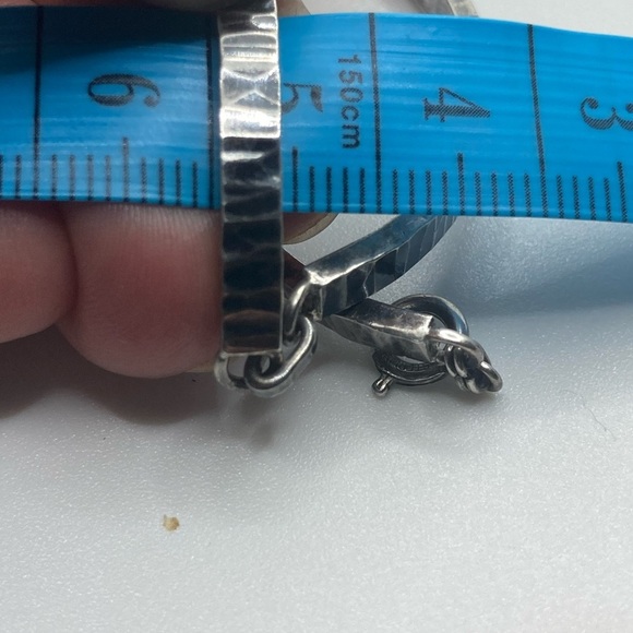 VTG Sterling Brushed Woodgrain Texture Bracelet Adjustable 6.5” - 7.5” / 4mm - Picture 7 of 9